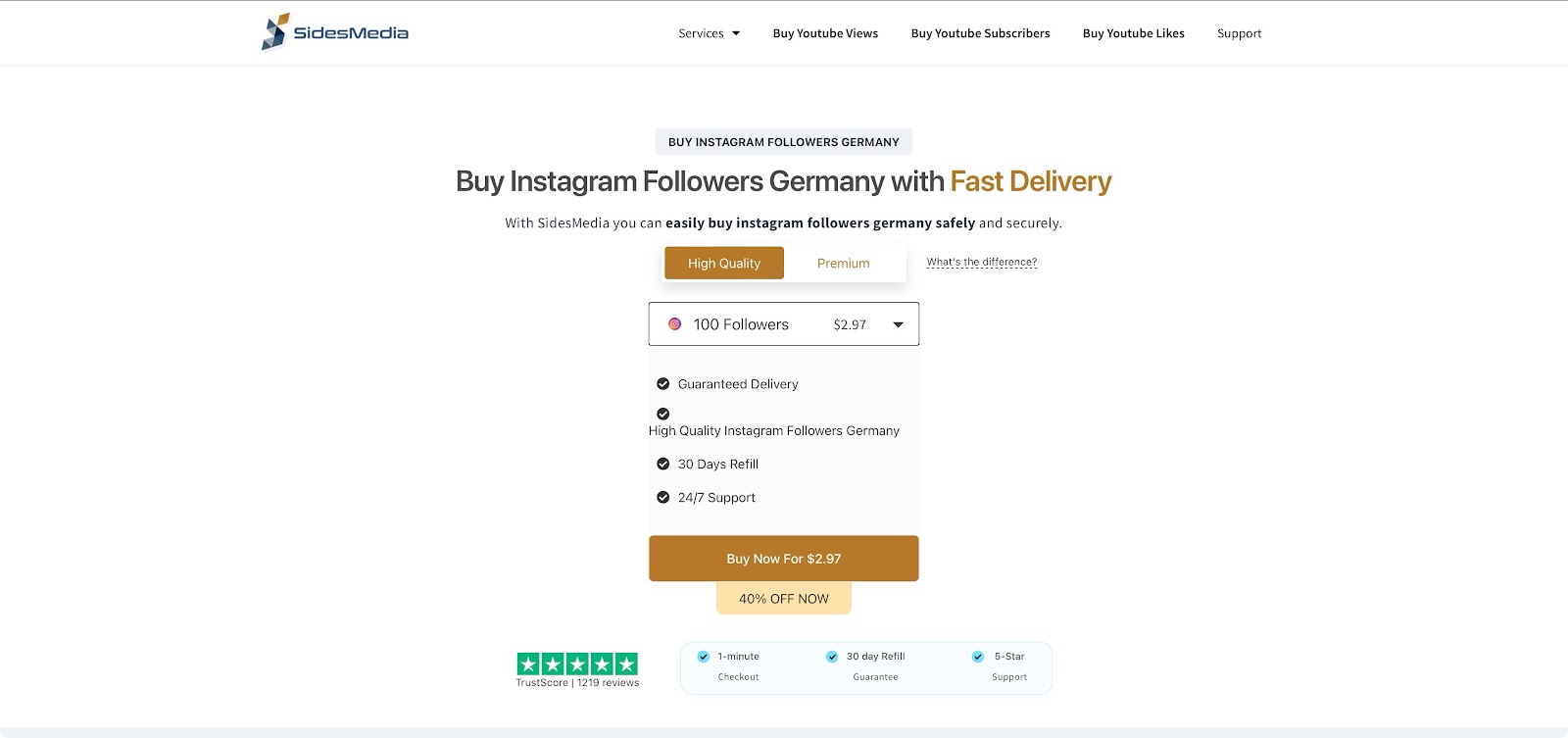 sidesmedia buy instagram followers germany page