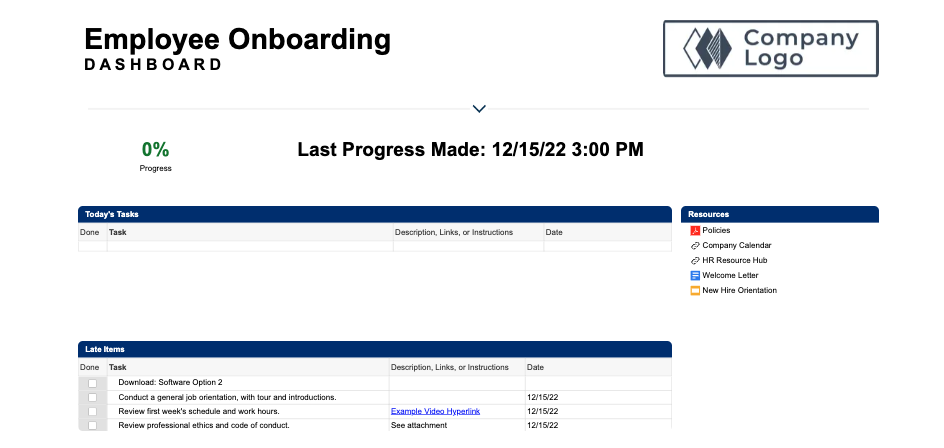 Smartsheet Dashboard