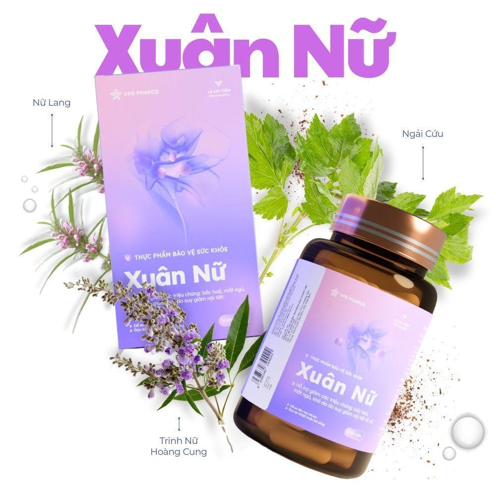Xuân Nữ là thực phẩm bảo vệ sức khoẻ giúp cải thiện nội tiết tố, điều hoà kinh nguyệt và chống lão hoá ở phụ nữ.