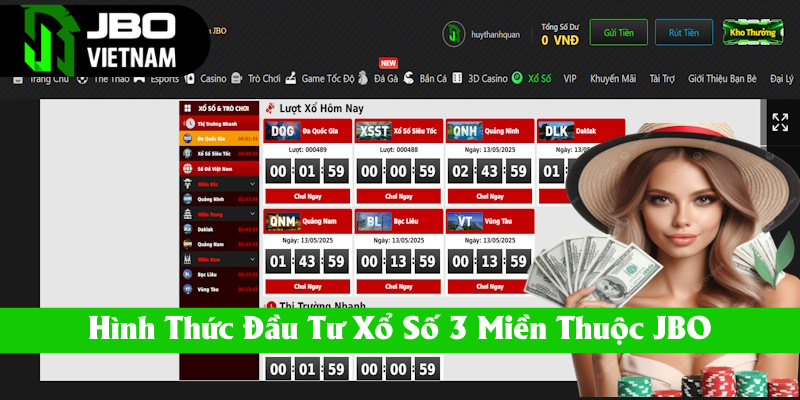 Hình thức đầu tư xổ số 3 miền tại nhà cái