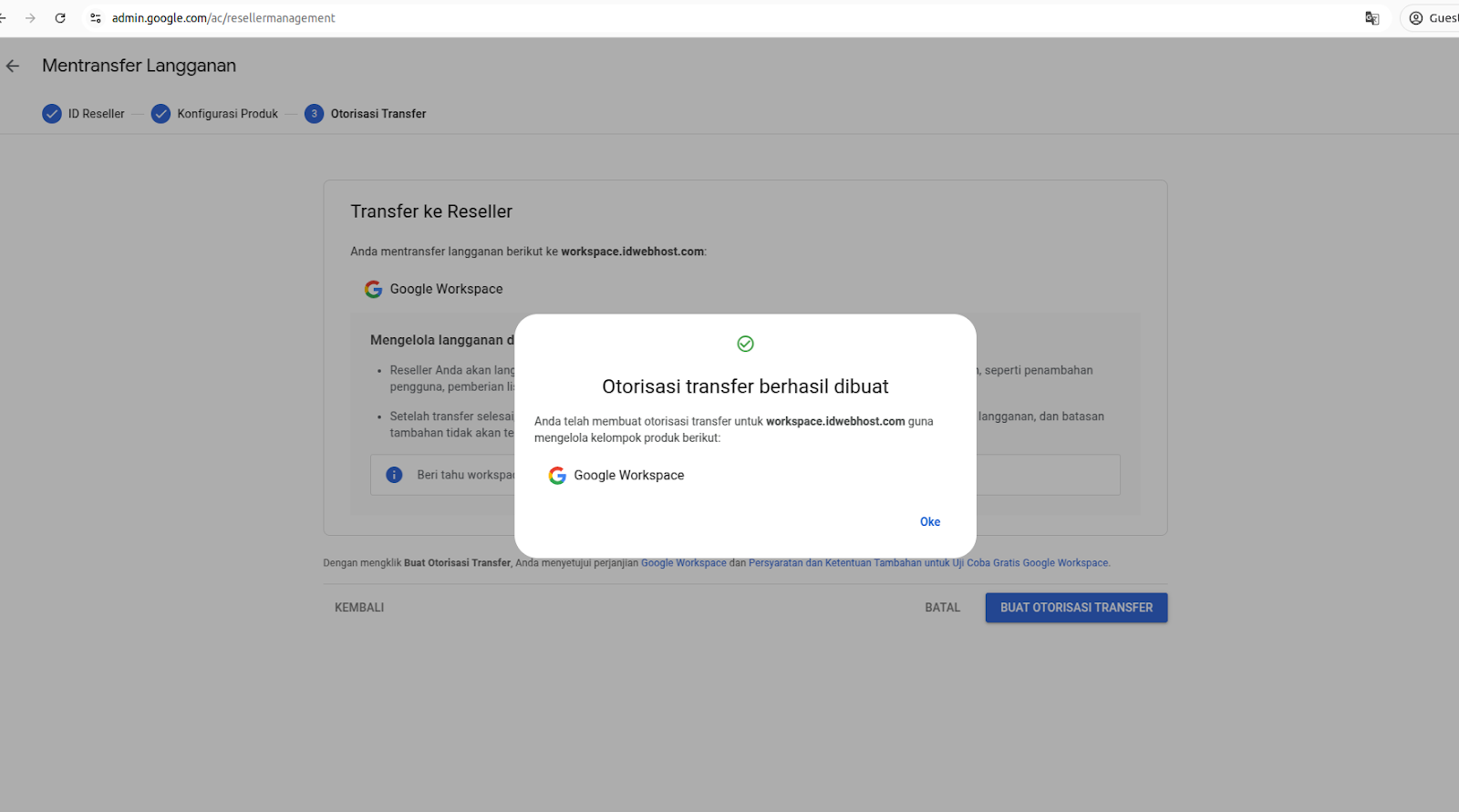 Transfer Google Workspace