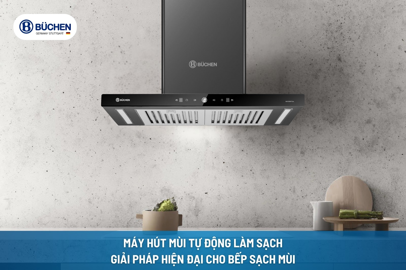 Hút mùi sâu 350mm mạnh