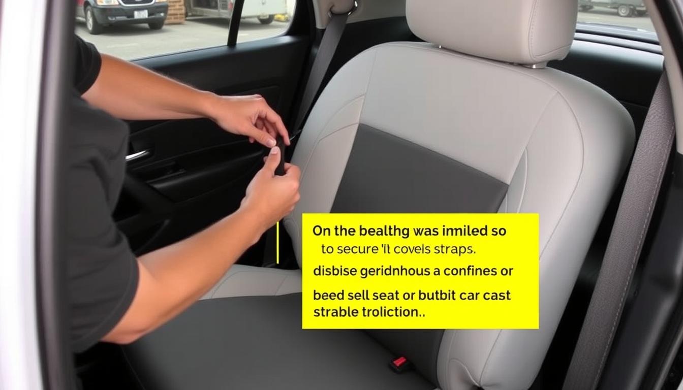 Step-by-step installation of custom car seat covers