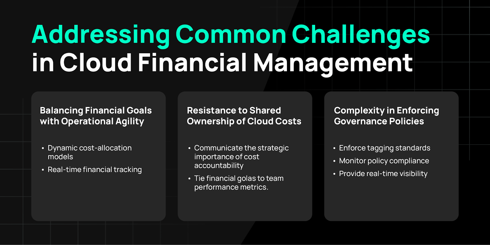 3 cloud financial management challenges