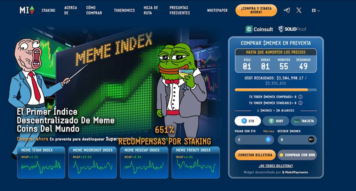 preventa de meme index- criptomonedas nuevas