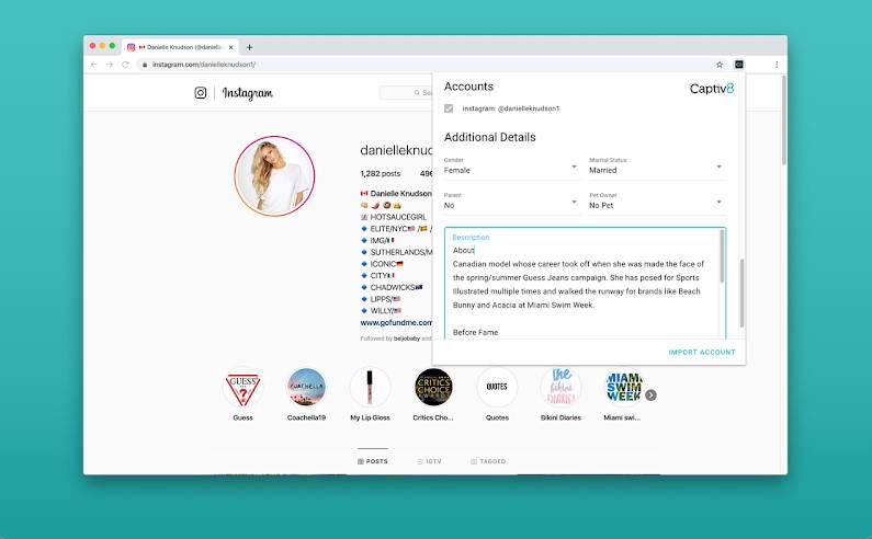 Captiv8 chrome extension