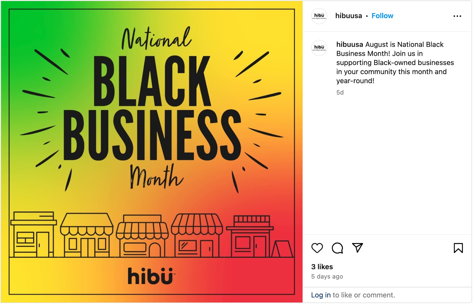 National Black Business Month Instagram