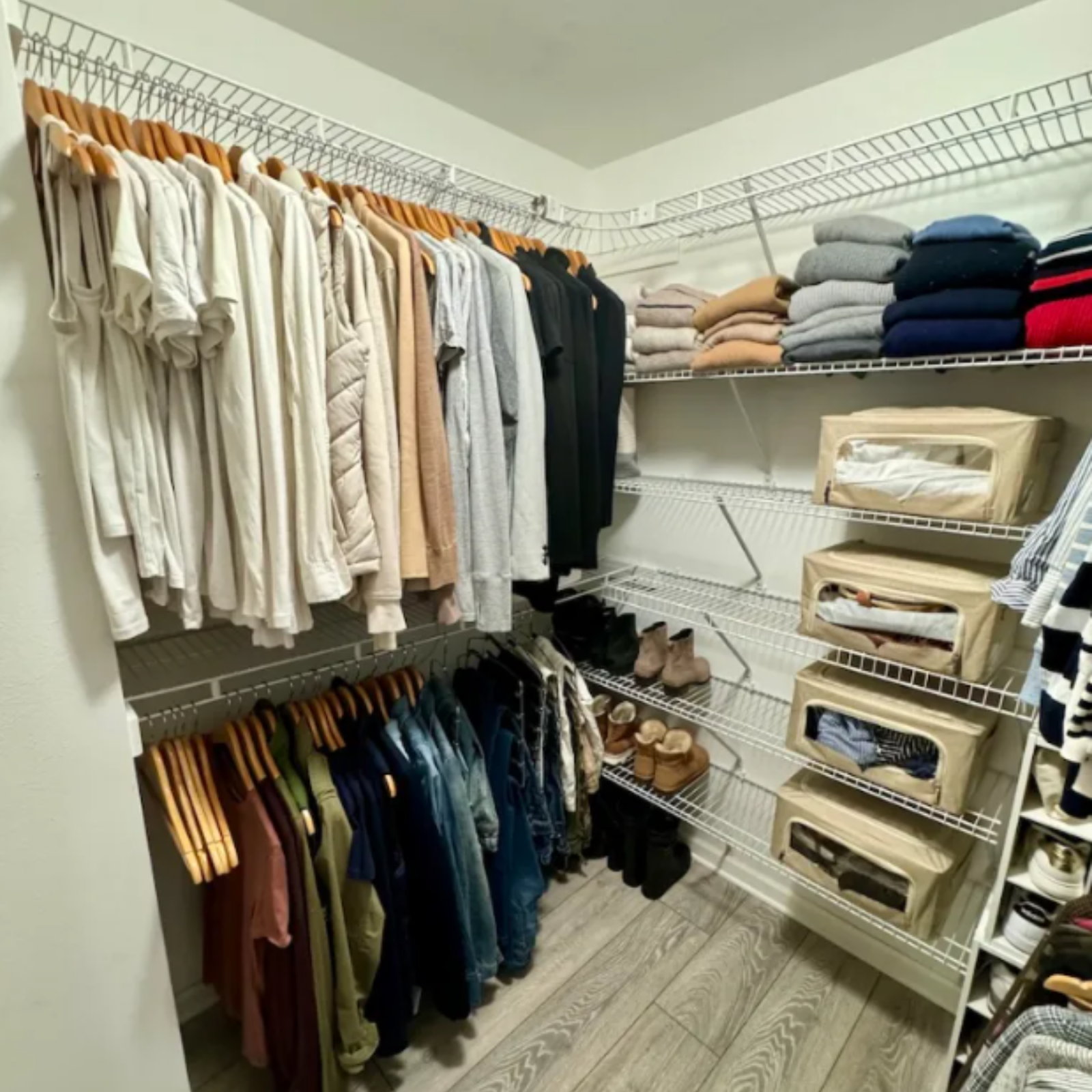 walk in closet organization ideas