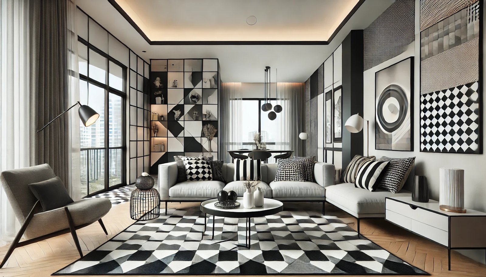 Checkerboard Patterns in Condo Ideas Interior Malaysia