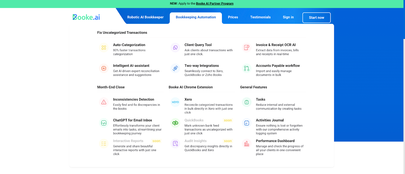 Booke.ai key features