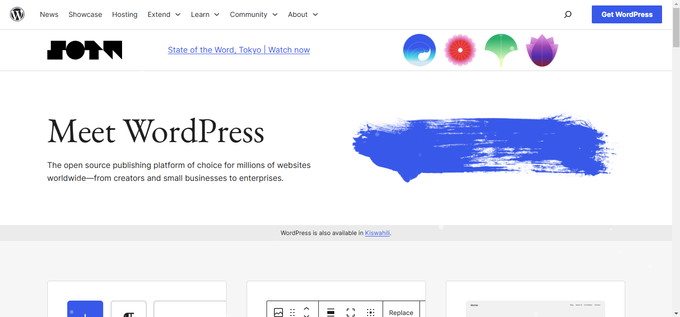 a screenshot of WordPress.org website builders with Stunning Templates