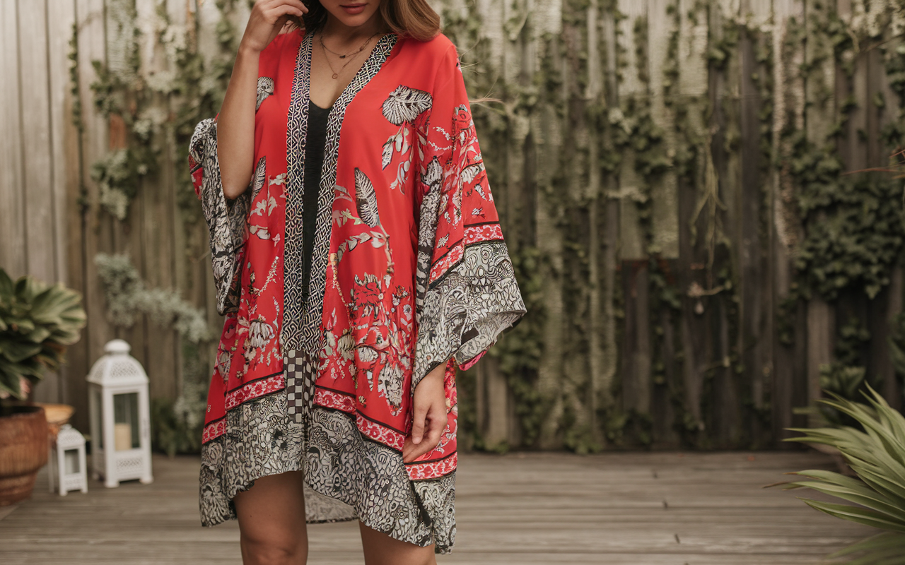 Huahua Women Sexy Short Kimono