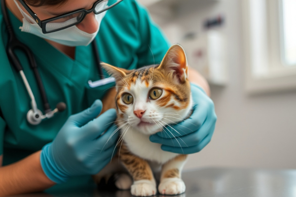 If your cat show signs of urinary tract infection, constipation and diarrhea, get her checked by a vet immediately.