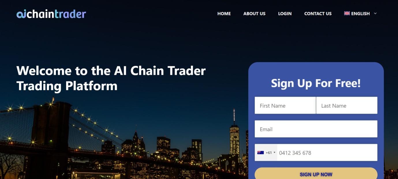 AI Chain Trader website