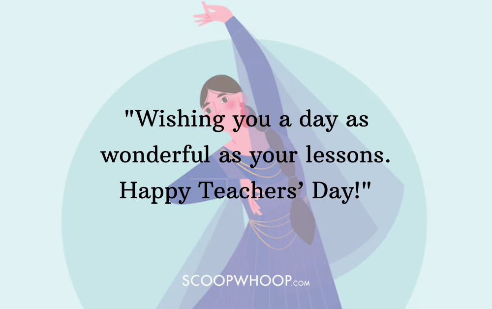 happy teachers day wishes to dance teacher