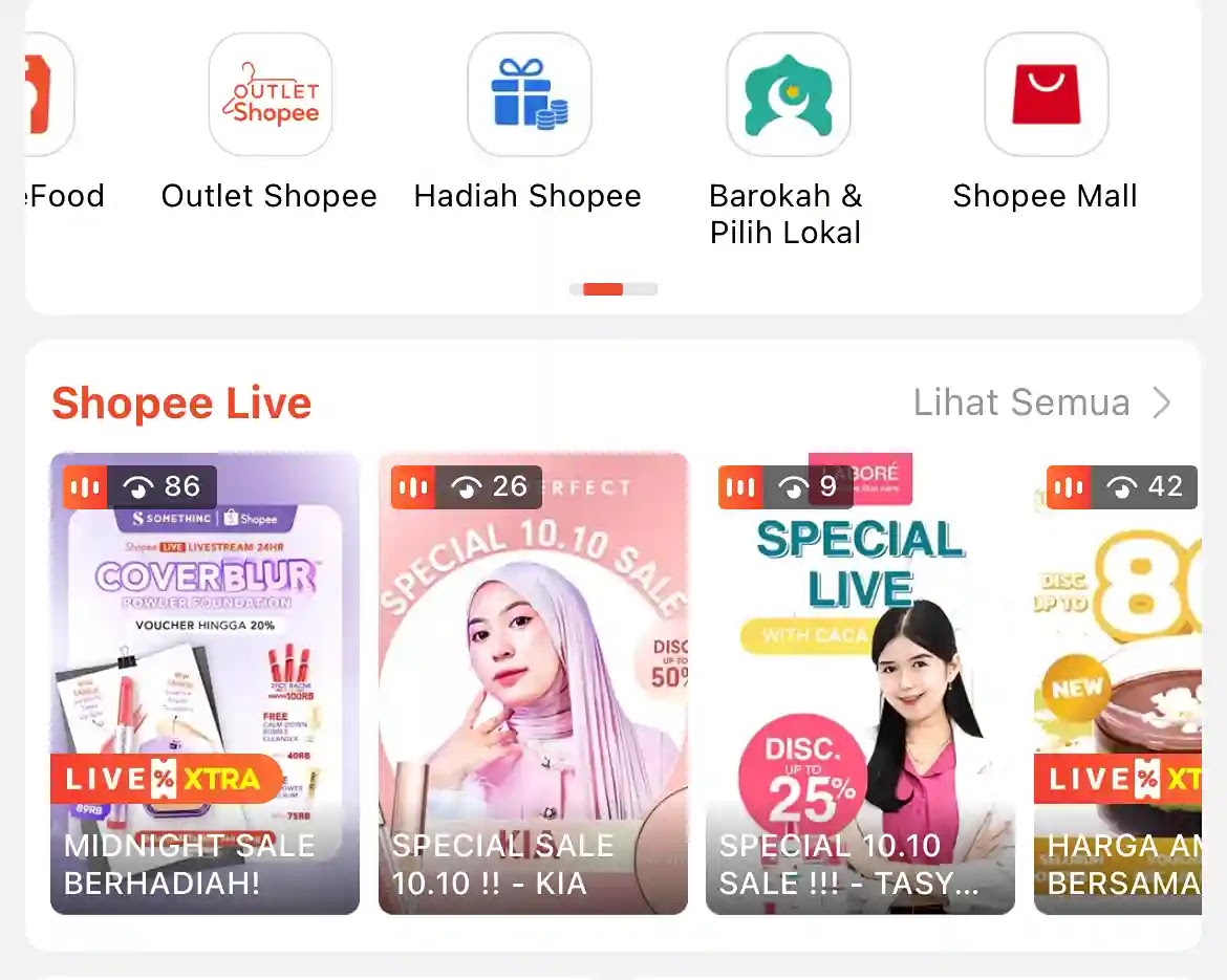 Kamu juga bisa menggunakan fitur seperti Shopee Live untuk engage langsung dengan audiensmu, meningkatkan interaksi, dan menambah followers.