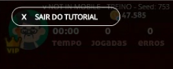 nova atualização botão de sair do tutorial