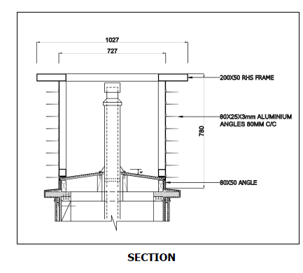 Chimney cowl drawing
