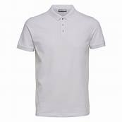 Solid White-Colored Polo Shirt