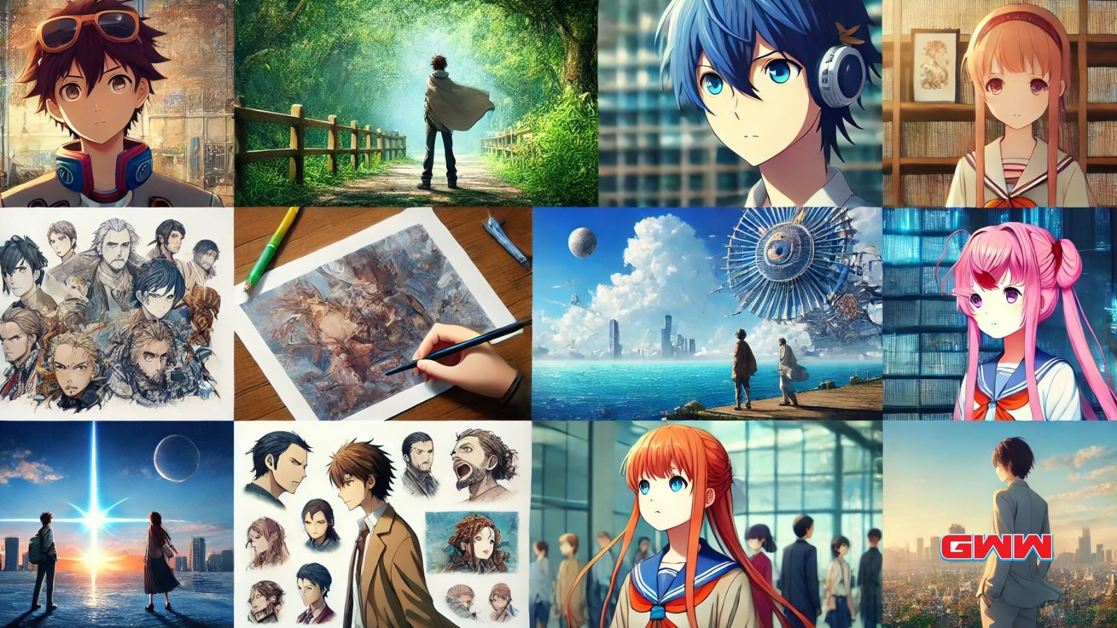 Why does modern anime look so bad: realistic art style collage in anime