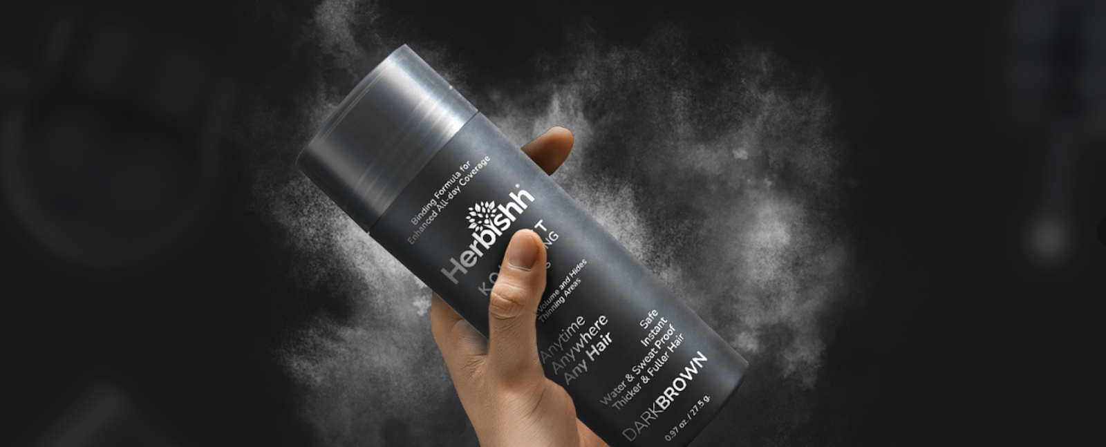 Dark Brown- Herbishh Koloret Hair Building Fibers