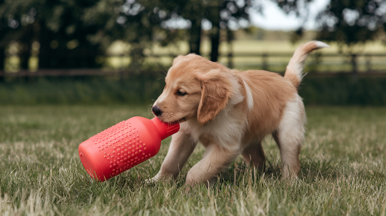 Puppy Toys Hold a Bottle
