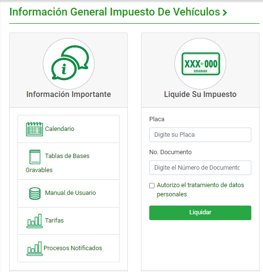 Plataforma de liquidación en Casanare 2025.