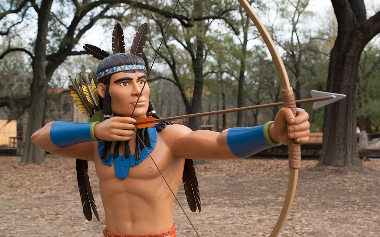 Animated Missisipian Holding a Bow and Arrow