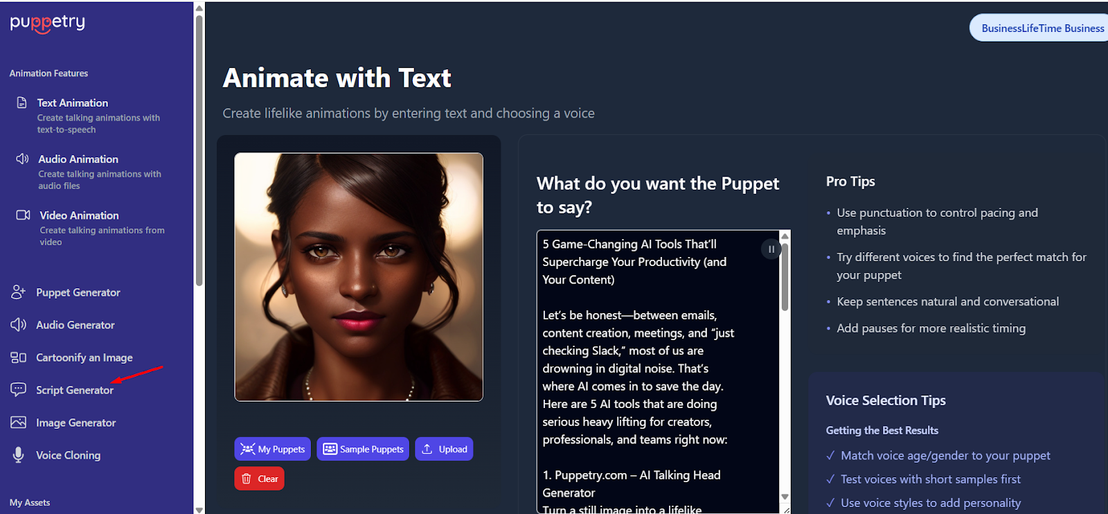 ai script writer