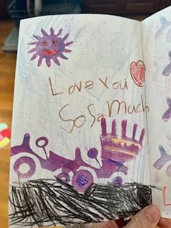 Card that says "Love you so so much."