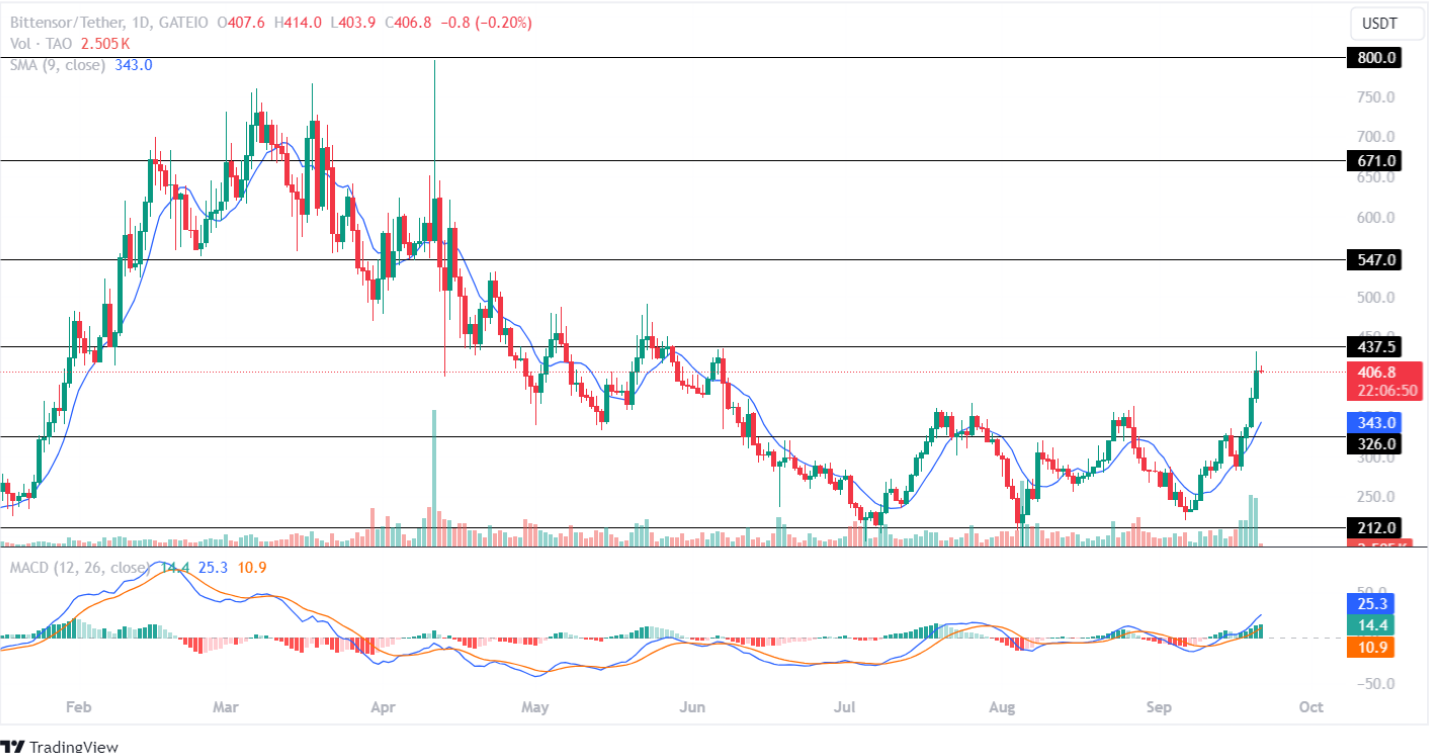 TAO price analysis 21 sept 2024