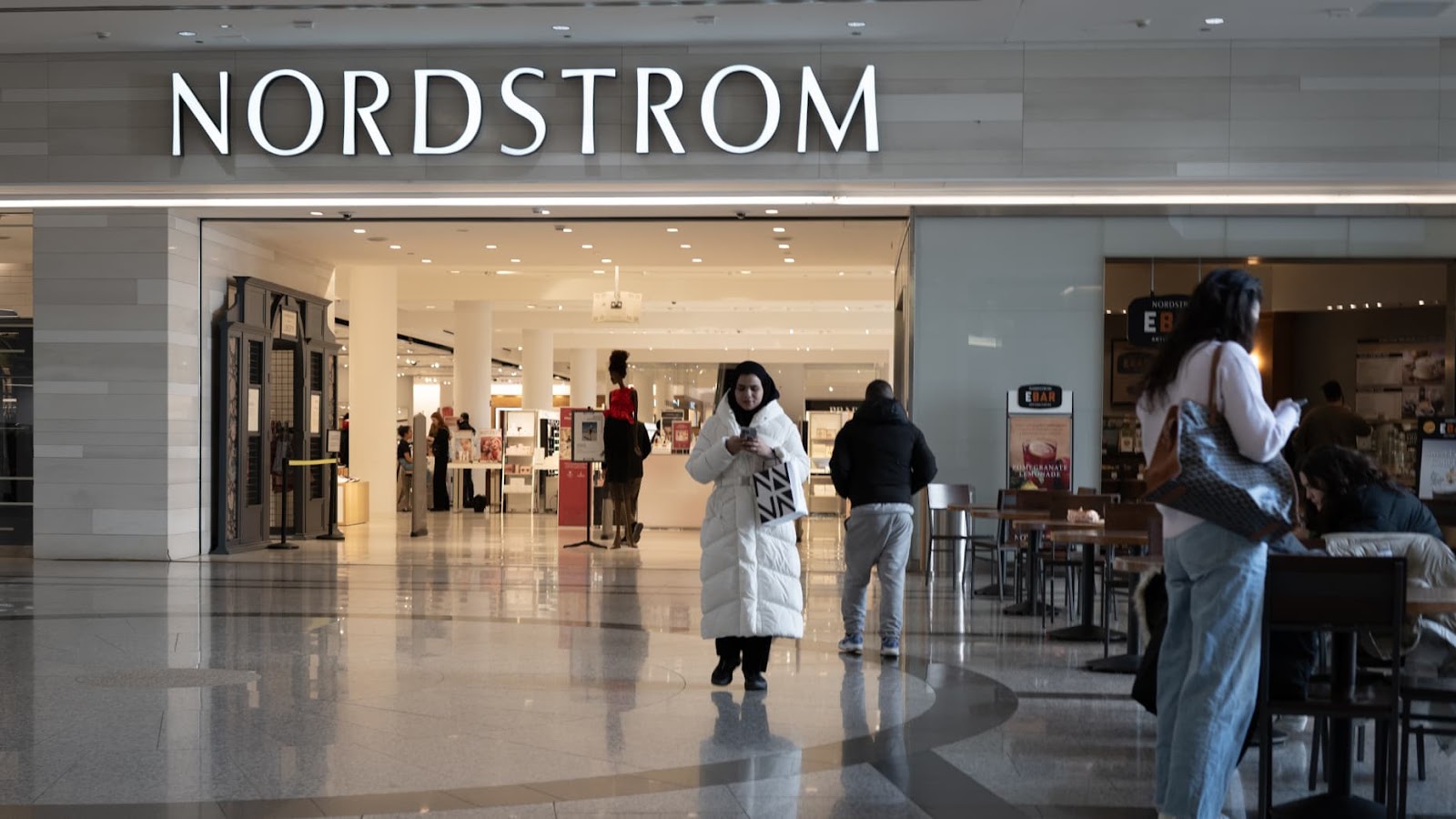 CHICAGO, ILLINOIS - MARCH 20: A sign marks the location of a Nordstrom store in a shopping mall on March 20, 2024 in Chicago, Illinois. Nordstrom stock jumped more than 10% recently after a report stated that the retailer is considering going private. (Photo by Scott Olson/Getty Images)