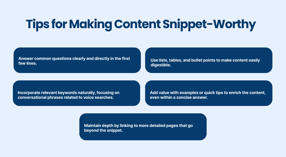 tips for making content snippet-worthy