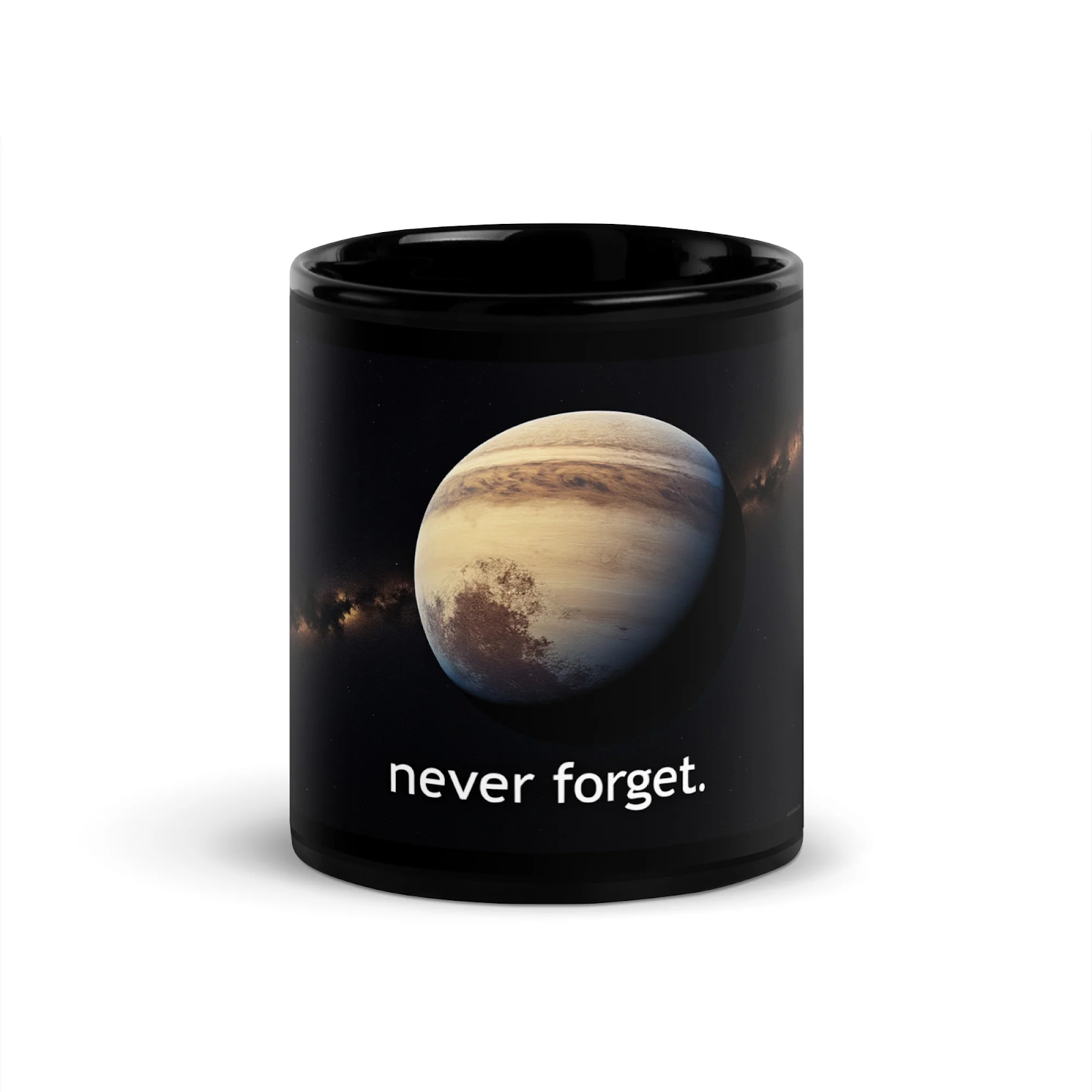 pluto never forget mug