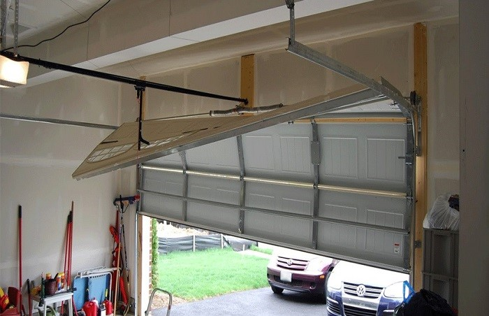 garage door off track