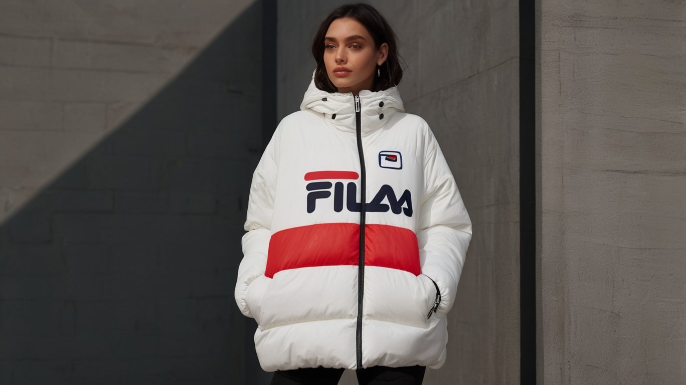 fila long jacket mixed media l