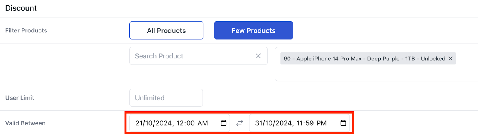 Date Validity for WooCommerce fixed product discount