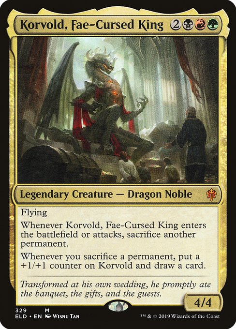 Korvold, Fae-Cursed King. Illustrated by Wisnu Tan.