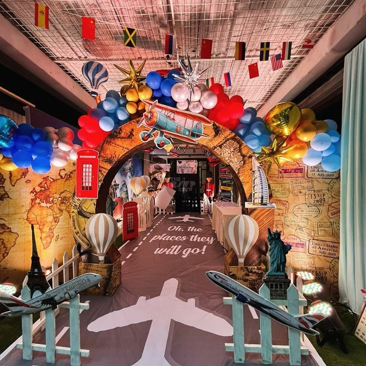 destination theme high school graduation party idea