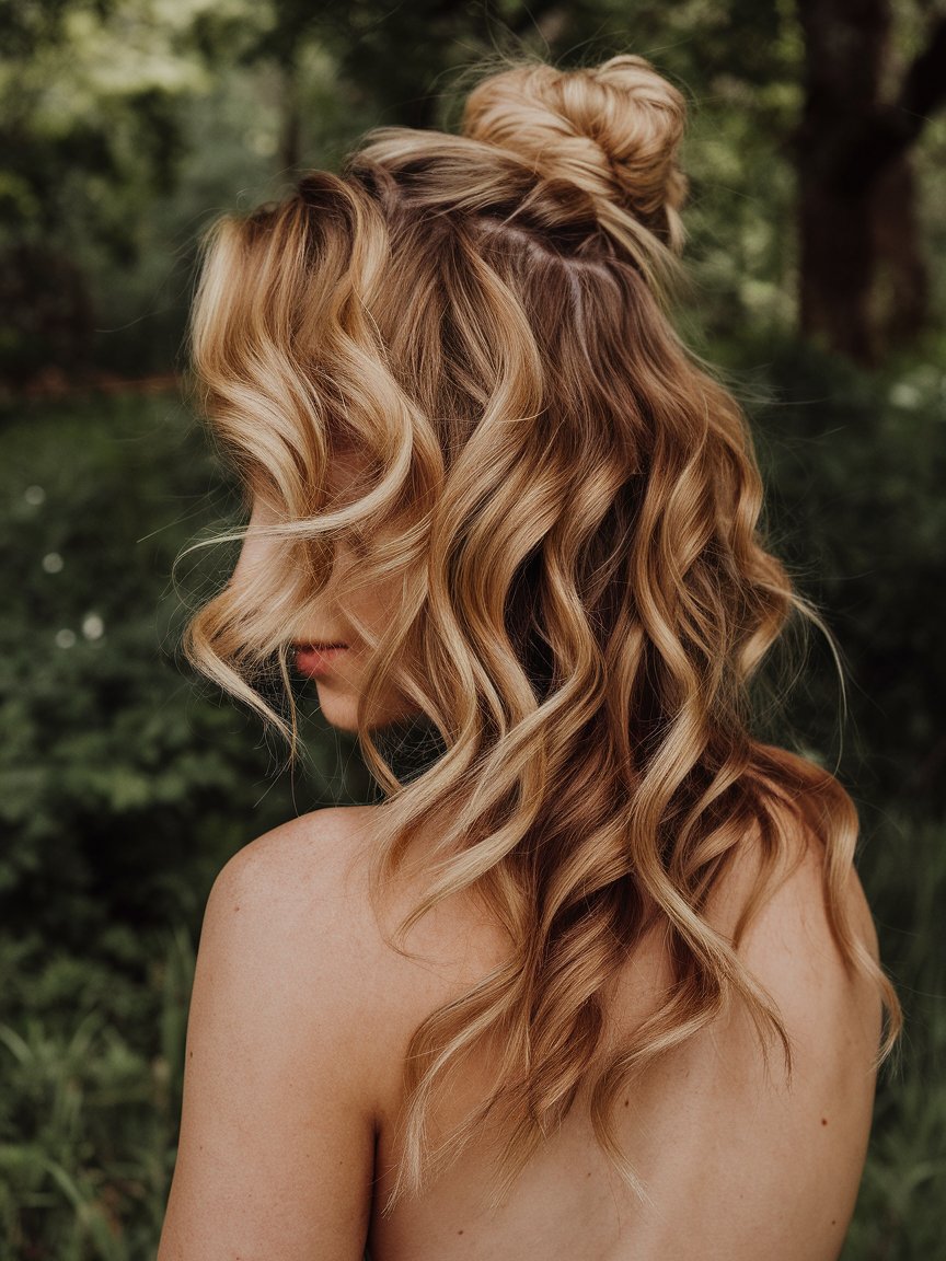 28. Golden Honey Blonde Waves