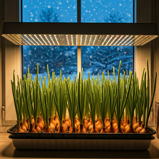 Growing Onion Sprouts Indoors During Winter