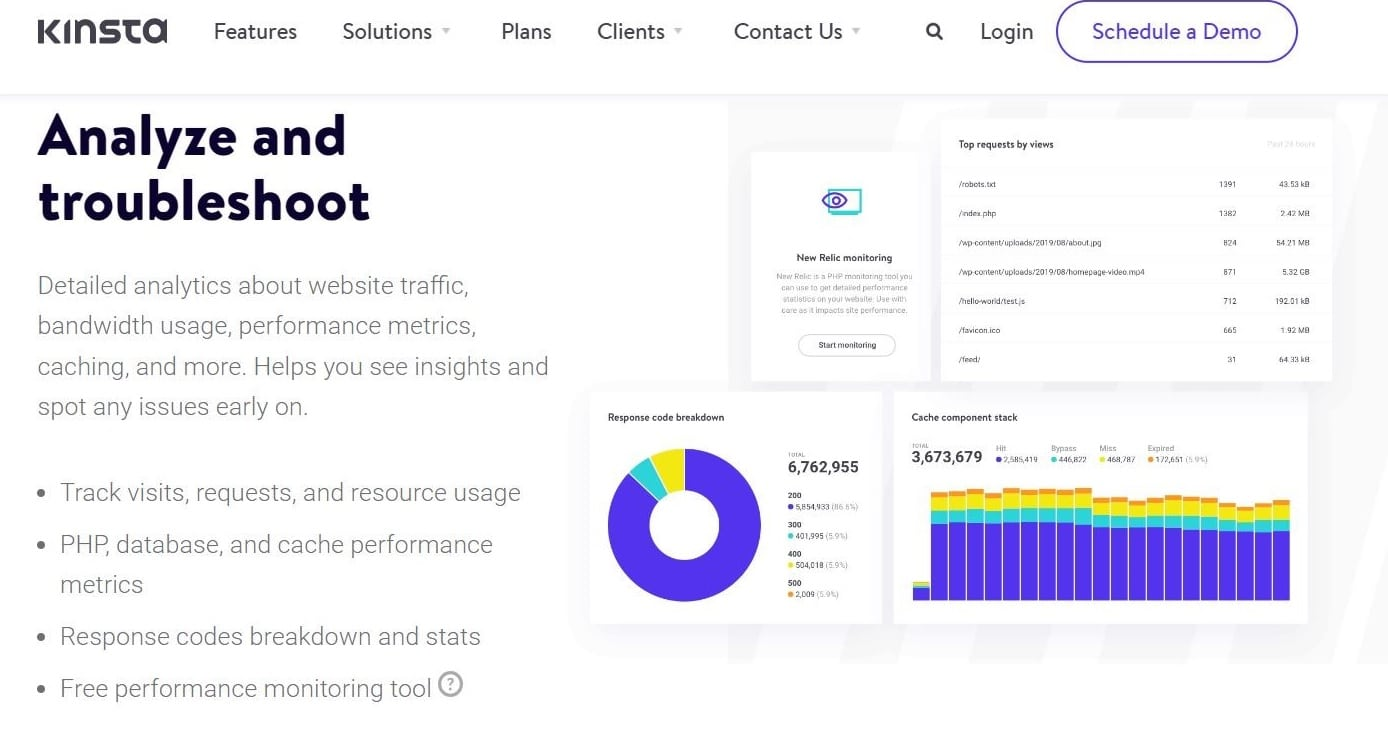 MyKinsta Analytics website analytics tool