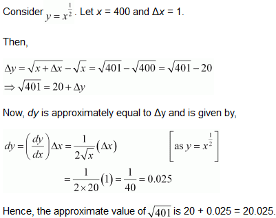 NCERT Solutions for Class 12 Maths Application of Derivatives