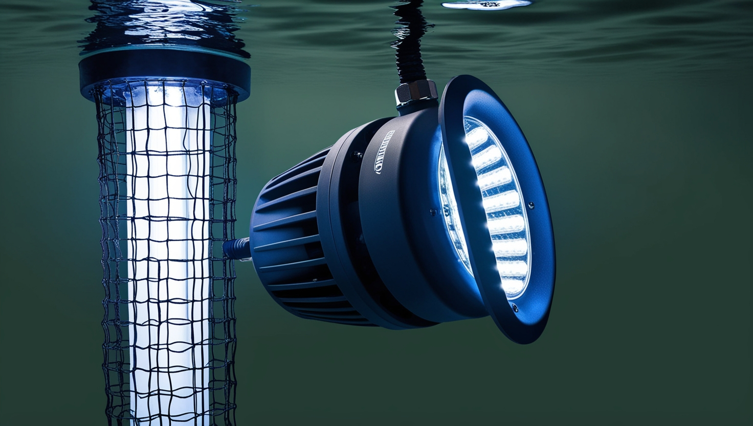 Submersible 6000K White Light Fixture for Bully Netting System