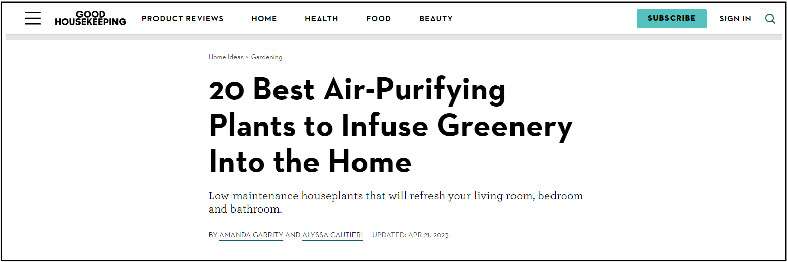 Using relevant keywords — article sample