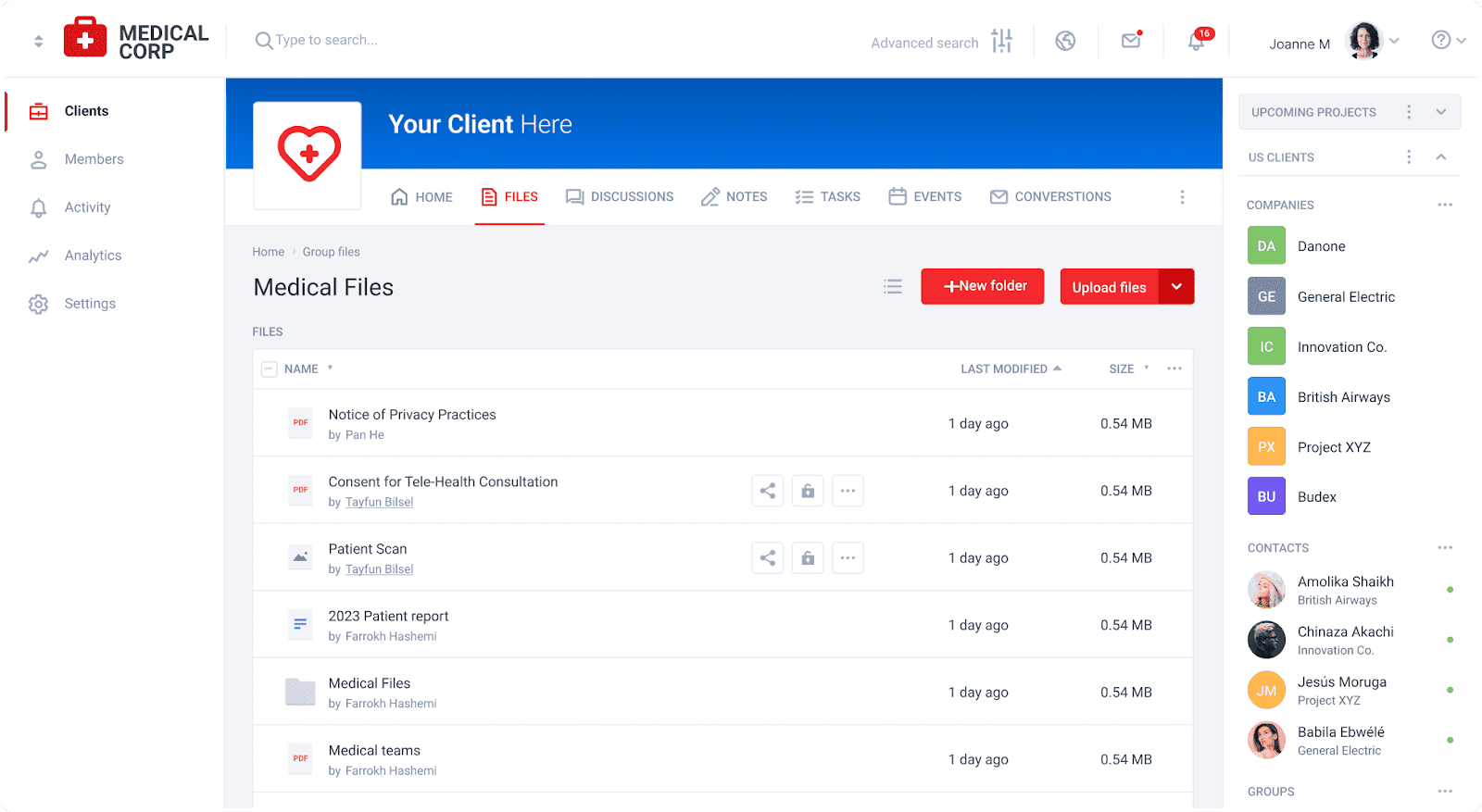 Clinked Files Sharing