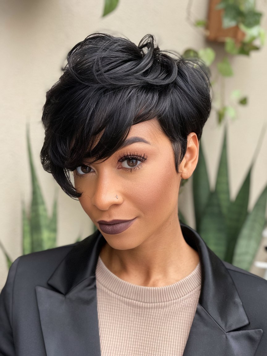 21. Voluminous Layered Pixie