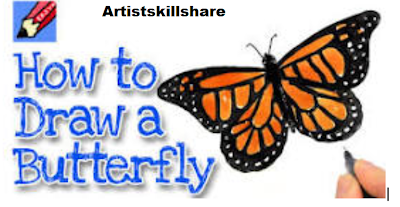 How to Draw a Butterfly Monarch easy and step-by-guide