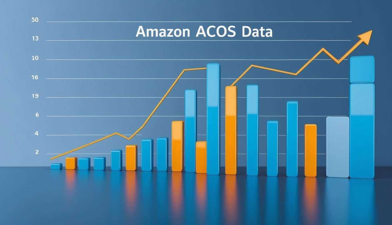 A bar graph showing Amazon ACoS data trending downwards