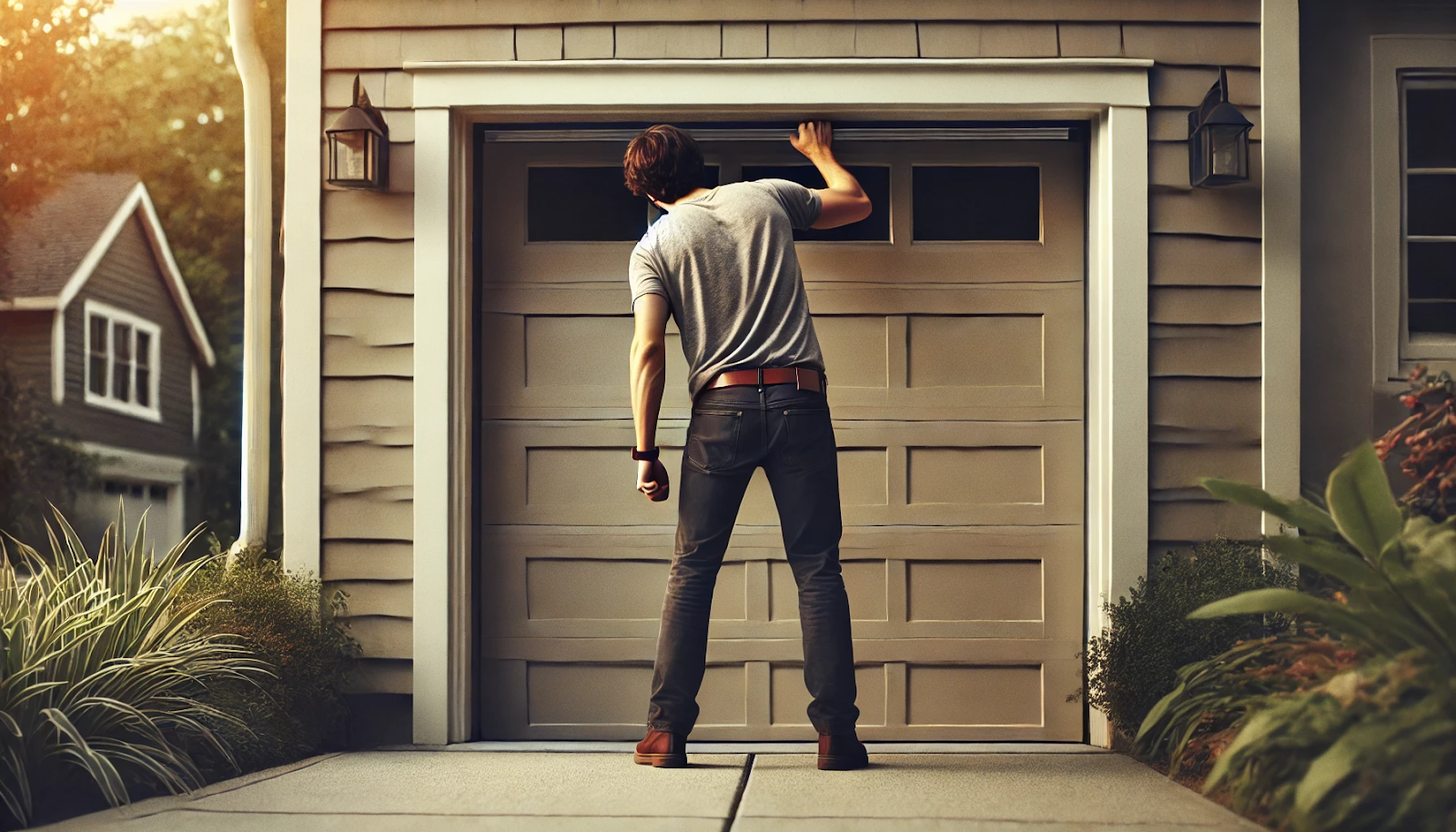 open garage door manually from outside